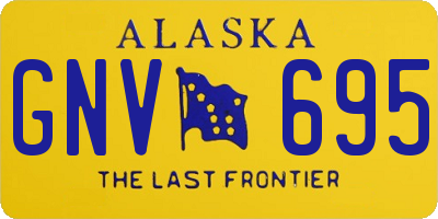 AK license plate GNV695
