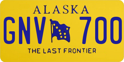 AK license plate GNV700