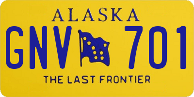 AK license plate GNV701