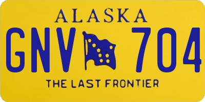 AK license plate GNV704