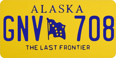 AK license plate GNV708