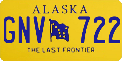 AK license plate GNV722