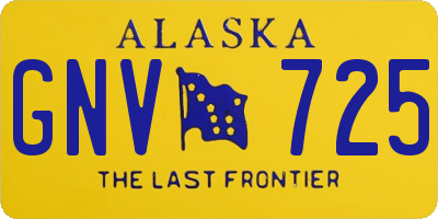 AK license plate GNV725
