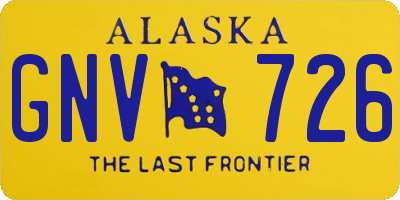AK license plate GNV726