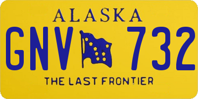 AK license plate GNV732