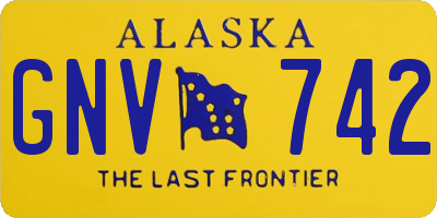 AK license plate GNV742