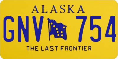 AK license plate GNV754