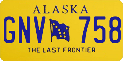 AK license plate GNV758