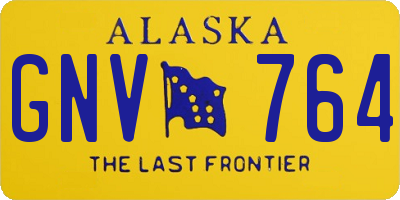 AK license plate GNV764