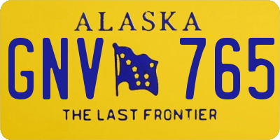 AK license plate GNV765