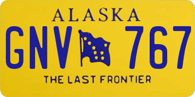 AK license plate GNV767