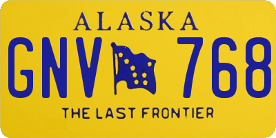 AK license plate GNV768