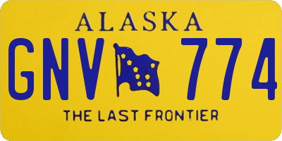 AK license plate GNV774