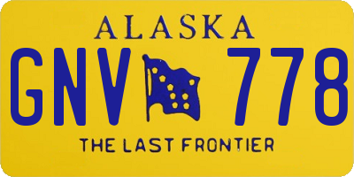 AK license plate GNV778