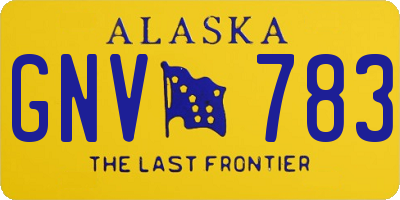 AK license plate GNV783