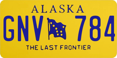 AK license plate GNV784