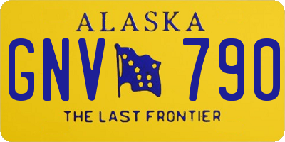 AK license plate GNV790