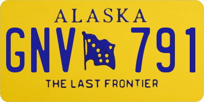 AK license plate GNV791