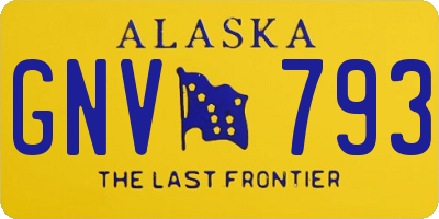 AK license plate GNV793