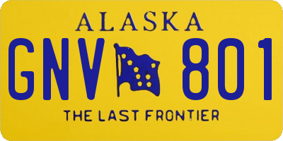 AK license plate GNV801