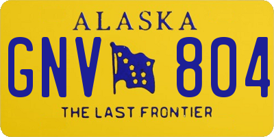 AK license plate GNV804