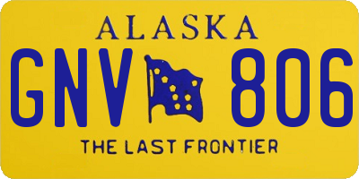 AK license plate GNV806