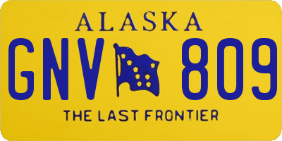 AK license plate GNV809