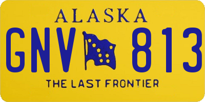 AK license plate GNV813