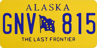 AK license plate GNV815