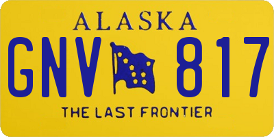 AK license plate GNV817