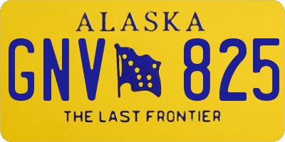 AK license plate GNV825