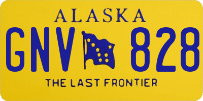 AK license plate GNV828