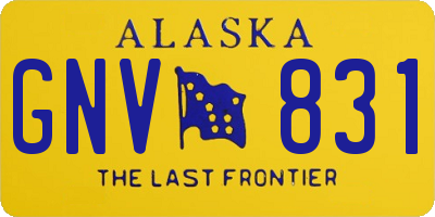 AK license plate GNV831
