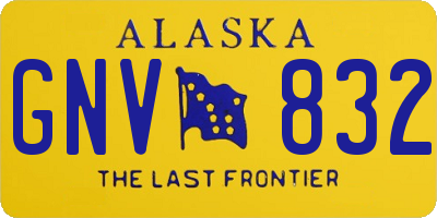 AK license plate GNV832