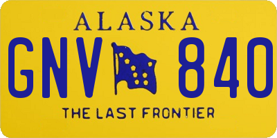 AK license plate GNV840