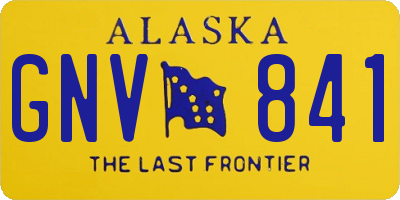 AK license plate GNV841