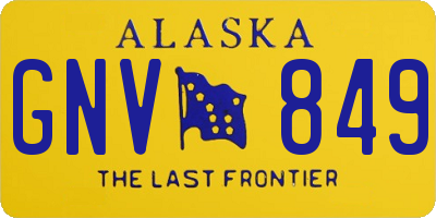AK license plate GNV849