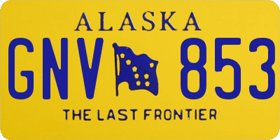 AK license plate GNV853