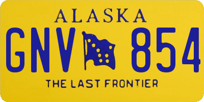 AK license plate GNV854