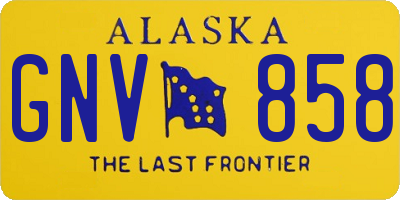 AK license plate GNV858