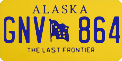 AK license plate GNV864