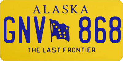 AK license plate GNV868