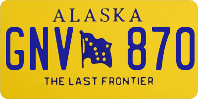 AK license plate GNV870