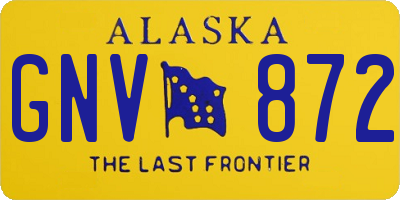 AK license plate GNV872