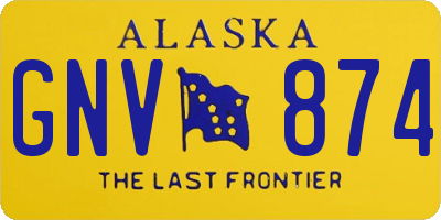 AK license plate GNV874