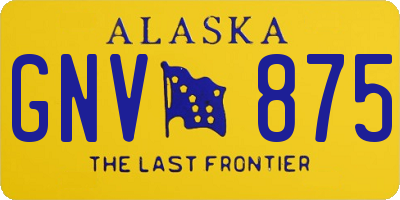 AK license plate GNV875