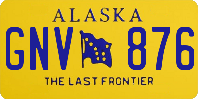 AK license plate GNV876