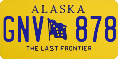 AK license plate GNV878