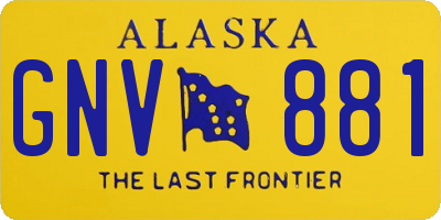 AK license plate GNV881