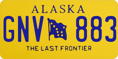 AK license plate GNV883